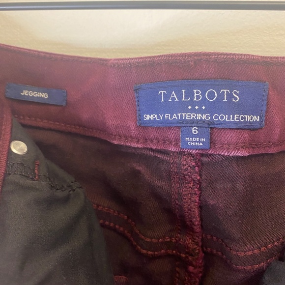 Talbots Maroon Jegging jeans - Picture 4 of 6